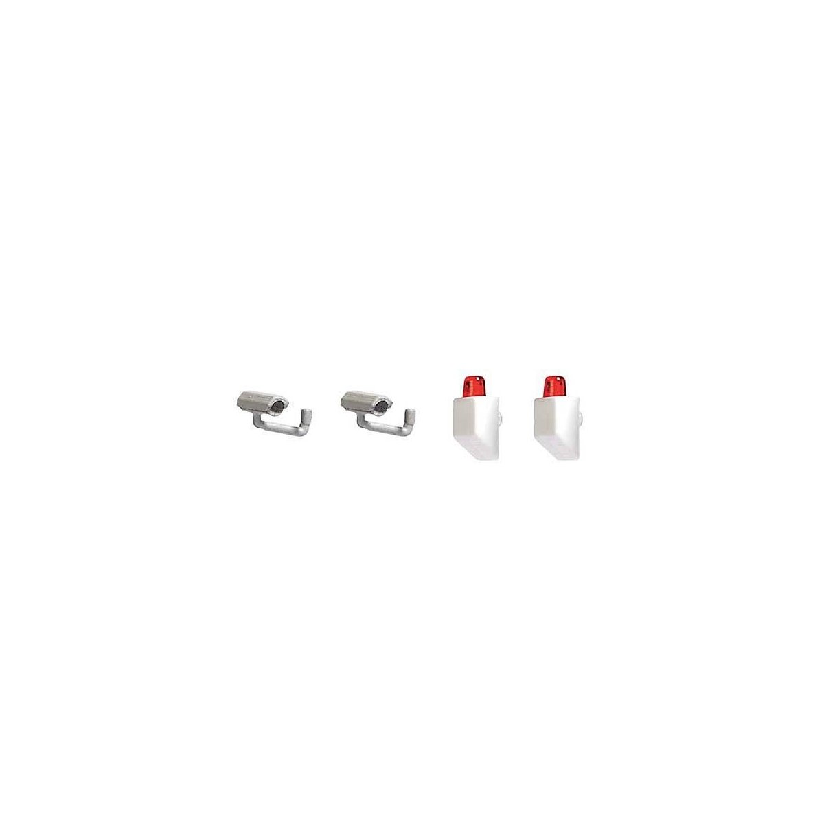 Cameras & Alarm Systems -- 2 Each: Survellance Cameras & Alarm Lights (Nonworking), HO, Busch Gmbh & Co Kg 7755