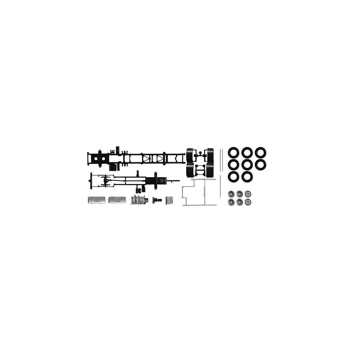 Volvo FH 3-Axle Chassis - Kit -- pkg(2), HO, Herpa Models 84451