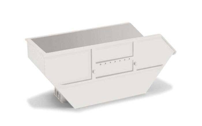 Skip Tray For Ak16, 7 CBM Skiploader -- White pkg(2), HO, Herpa Models 54652