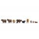Highland Cattle -- pkg(9), HO, Noch Gmbh & Co 15728