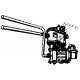 Steam Loco Air Compressor (Brass Casting) -- Cross Compound Standard Strainer w/Pipes, HO, Cal Scale 347