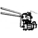 Steam Loco Air Compressor (Brass Casting) -- Cross Compound Standard Strainer w/Pipes, HO, Cal Scale 347