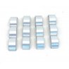 3-Axle Fenders for Trailers/Trucks -- Silver pkg(4), HO, Herpa Models 5528