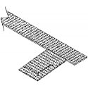 Styrene Roof Walks -- 2 Walks & 4 Laterals, HO, Cal Scale 491