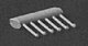 Nut-Bolt-Washer Castings (Plastic) pkg(24) -- Scale 3/4` Nut w/2` Washer, HO, Detail Associates 2203