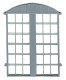 Roundhouse/Warehouse Windows w/Rounded Top Facia -- Scale 113 x 143′ 287 x 363cm pkg(3), HO, Grandt Line Products Inc 5307