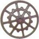 Ajax Type Brake Wheels pkg(8) -- Dark Boxcar Red, HO, Kadee Quality Products 2020
