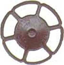 Miner Type Brake Wheels pkg(8) -- Dark Boxcar Red, HO, Kadee Quality Products 2022