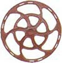 Equipco Type Brake Wheels pkg(8) -- Red Oxide, HO, Kadee Quality Products 2031