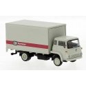 1960 Bedford TK Box-Body Truck - Assembled -- German Federal Railroad DB (beige, red German Lettering), HO, Brekina Automodelle 