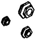 Steam Loco Pipe Unions (Brass Castings) -- Hexagonal - 8 Small, 6 Medium, 2 Large, HO, Cal Scale 484