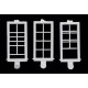 Windows -- 8-Pane, 28 x 64′ 71.1 x 163cm pkg(8), HO, Micro Engineering 80064