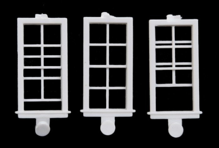 Windows -- 8-Pane, 28 x 64′ 71.1 x 163cm pkg(8), HO, Micro Engineering 80064