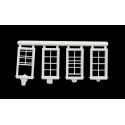 Windows -- 25 x 50′ pkg(8) 4 Closed, 2 Open & 2 Partially Open, HO, Micro Engineering 80067