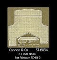 Safety Tread Kit Nose Only (Photo-Etched Brass) -- For Athearn SD40-2 w/81′ Nose, HO, Cannon & Company 2034