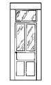 Entry Doors -- With Transom pkg(4), HO, Alexander Scale 2404