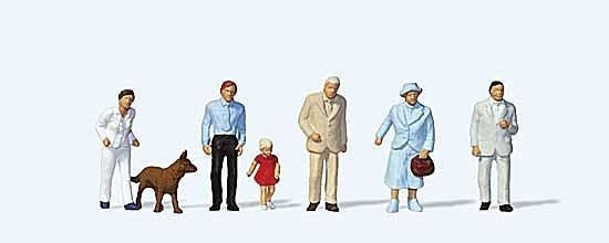 Passers-By -- pkg(7), HO, Preiser Kg 14089