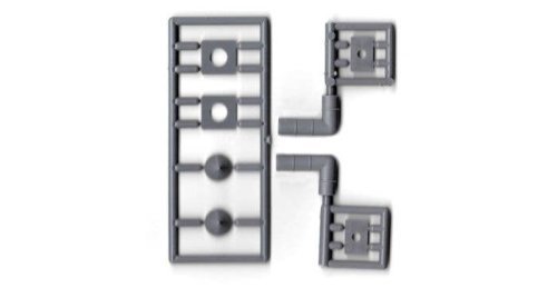 Right Angle Vent Kit -- 16` Scale Diameter, 3 x 5` Scale (unpainted) Matches 293-8293, HO, Tichy Train Group 8292
