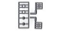 Right Angle Vent Kit -- 16` Scale Diameter, 3 x 5` Scale (unpainted) Matches 293-8293, HO, Tichy Train Group 8292