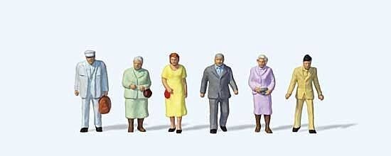 Pedestrians -- pkg(6), HO, Preiser Kg 14090