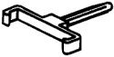 Ladder Clips (Clear Acrylic) -- Fits Ladder 90423 (Sold Separately) pkg(5), O, Plastruct Inc 95435