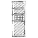 Door -- Roundhouse 14`6` x 19` w/Windows & Hinges, HO, Grandt Line Products Inc 5133