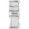 Door -- Roundhouse 14`6` x 19` w/Windows & Hinges, HO, Grandt Line Products Inc 5133