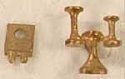 Airhorns (Unpainted Brass Casting) -- Delaware & Hudson Nathan M-3RT1 w/Bracket 2 Bells Forward, 1 Back, HO, Cal Scale 552