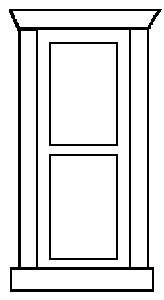 Window dbl hung 2-pane 4/, HO, Alexander Scale 2501