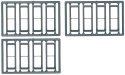 Windows - Double Hung pkg(12) -- 1/1 Scale 30 x 92` (Fits .385 x 1.1` Opening), HO, Tichy Train Group 8096