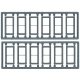 Windows - Double Hung pkg(12) -- 1/1 Scale 28 x 64` (Fits .37 x .825` Opening), HO, Tichy Train Group 8097