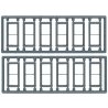 Windows - Double Hung pkg(12) -- 1/1 Scale 28 x 64` (Fits .37 x .825` Opening), HO, Tichy Train Group 8097