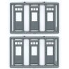 1 Lite Residential Door w/3 Lite Transom - pkg(6) -- 36 x 96` (Fits .45 x 1.15` Opening), HO, Tichy Train Group 8130