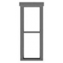 1/1 Double Hung Window w/Fancy Top Trim -- 2 pkg(12), HO, Tichy Train Group 8251