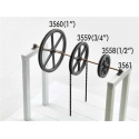 6′ Diameter Sheave-Pillow Blocks -- 2 Sheaves, 4 Pillow Blocks, S, Tichy Train Group 3560