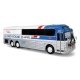 1986 Eagle Model 10 Bus - Assembled -- Greyhound Package Express (silver, white, blue, red), HO, Iconic Replicas 870462