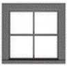 4-Pane Work Car Window w/Precut Glazing -- 36 x 36` Scale, Fits .65 x .63` Opening pkg(4), S, Tichy Train Group 3535
