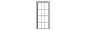 6-6 Double-Hung Window with Glazing and Shades -- 38 x 90` Scale (Fits .83 x 1.836` Opening) pkg, O, Tichy Train Group 2093