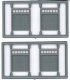 Doors - pkg(4) -- Baggage Door With Transom, N, Tichy Train Group 2515