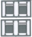 Doors - pkg(4) -- Baggage Door With Transom, N, Tichy Train Group 2515