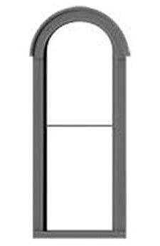 1 Over 1 Round-Top Window with Precut Glazing -- 24 x 72′ pk