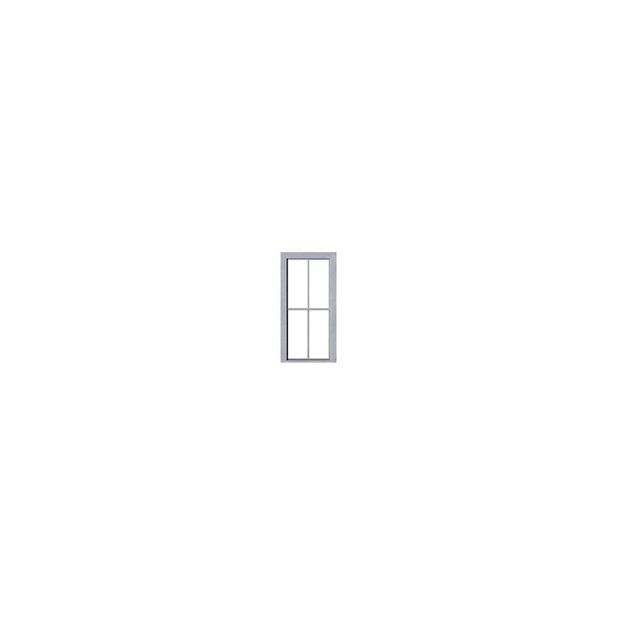 2-2 Double-Hung Window with Glazing and Shades -- 36 x 86` Scale (Fits .815 x 1.76` Opening) pkg, O, Tichy Train Group 2094