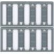 Doors - pkg(6) -- 6 Panel, Framed, N, Tichy Train Group 2514