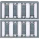Doors - pkg(6) -- 6 Panel, Framed, N, Tichy Train Group 2514