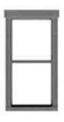 1/1 Double Hung Window -- pkg(12), HO, Tichy Train Group 8239