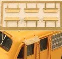 F-Unit Sunshade -- Etched Brass pkg(6), HO, Cal Scale 544