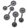 Circus Wagon Wheels -- Sunburst (Tableux/Parade) Type - Two Complete Sets, HO, Grandt Line Products Inc 5306