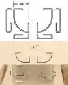 Grab Irons for RS Diesels -- Corner pkg(8), HO, Cal Scale 529