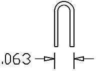 `U` Bolts pkg(20 .012` Wire) -- Small, HO, Cal Scale 512