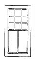 Rio Grande Southern-Style Depot Windows -- 2/9 Light, 36 x 76′, O, Grandt Line Products Inc 3725